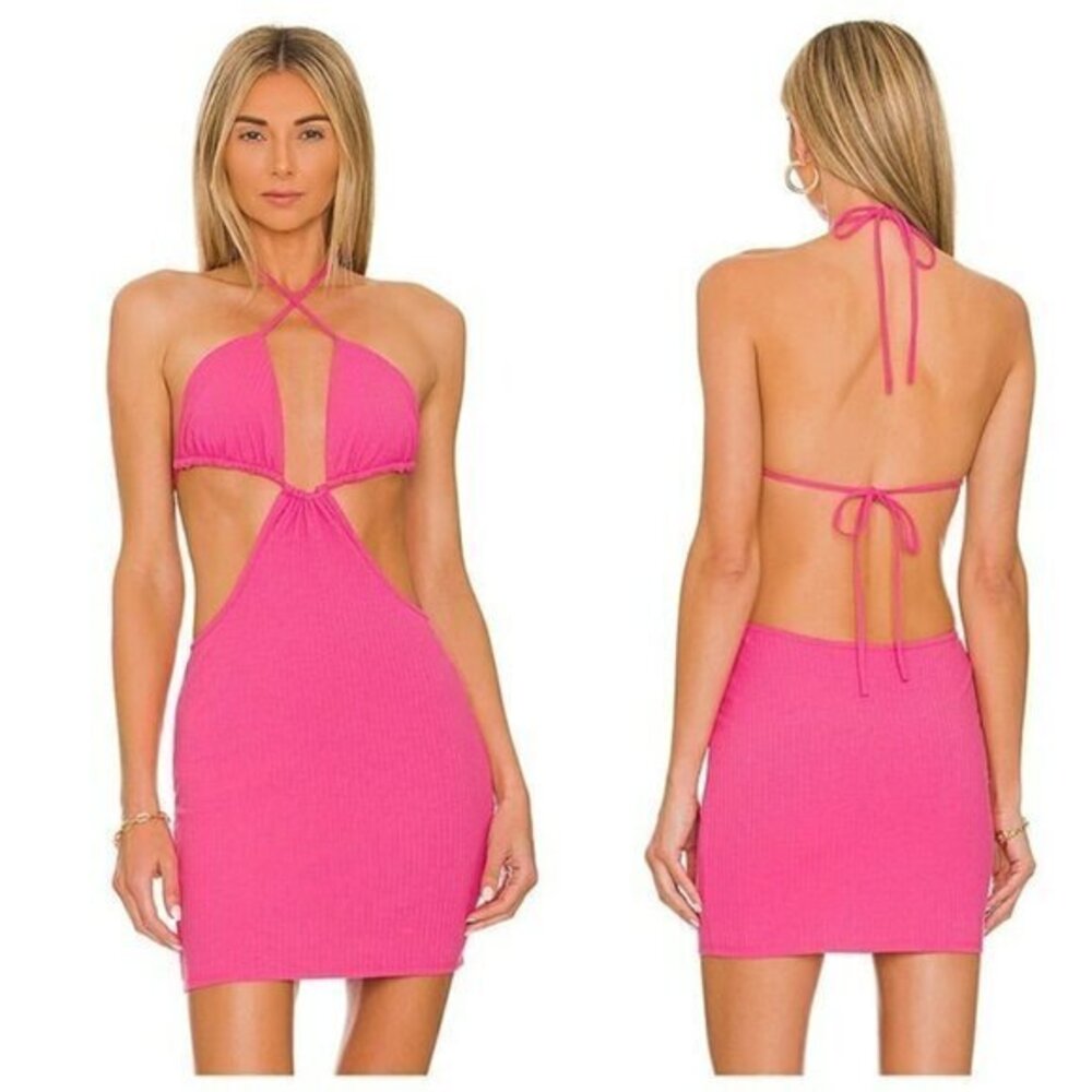 Camila Coelho Shayley Mini Dress - Hot Pink